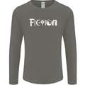 Fiction Funny Atheist Atheism Irreligious Mens Long Sleeve T-Shirt Charcoal