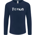 Fiction Funny Atheist Atheism Irreligious Mens Long Sleeve T-Shirt Navy Blue