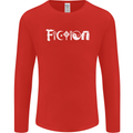 Fiction Funny Atheist Atheism Irreligious Mens Long Sleeve T-Shirt Red