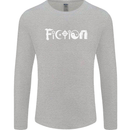 Fiction Funny Atheist Atheism Irreligious Mens Long Sleeve T-Shirt Sports Grey