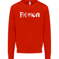 Fiction Funny Atheist Atheism Irreligious Mens Sweatshirt Jumper Bright Red