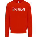 Fiction Funny Atheist Atheism Irreligious Mens Sweatshirt Jumper Bright Red