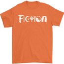 Fiction Funny Atheist Atheism Irreligious Mens T-Shirt Cotton Gildan Orange