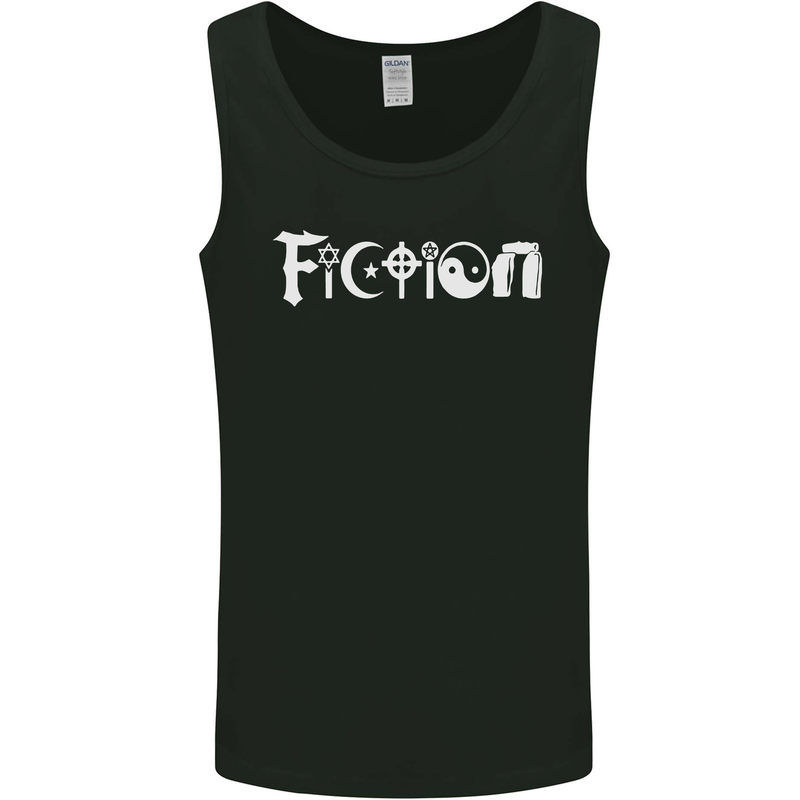 Fiction Funny Atheist Atheism Irreligious Mens Vest Tank Top Black