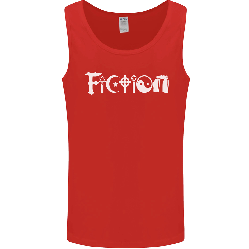 Fiction Funny Atheist Atheism Irreligious Mens Vest Tank Top Red