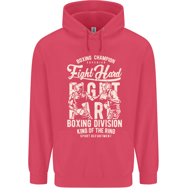 Fight Hard Boxing Boxer MMA Childrens Kids Hoodie Heliconia