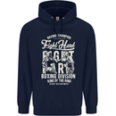 Fight Hard Boxing Boxer MMA Childrens Kids Hoodie Navy Blue