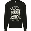 Fight Hard Boxing Boxer MMA Kids Sweatshirt Jumper Black