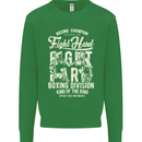 Fight Hard Boxing Boxer MMA Kids Sweatshirt Jumper Irish Green