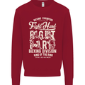 Fight Hard Boxing Boxer MMA Kids Sweatshirt Jumper Red