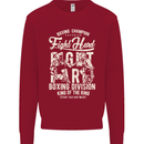 Fight Hard Boxing Boxer MMA Kids Sweatshirt Jumper Red