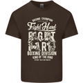 Fight Hard Boxing Boxer MMA Kids T-Shirt Childrens Chocolate