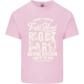 Fight Hard Boxing Boxer MMA Kids T-Shirt Childrens Light Pink