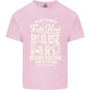 Fight Hard Boxing Boxer MMA Kids T-Shirt Childrens Light Pink
