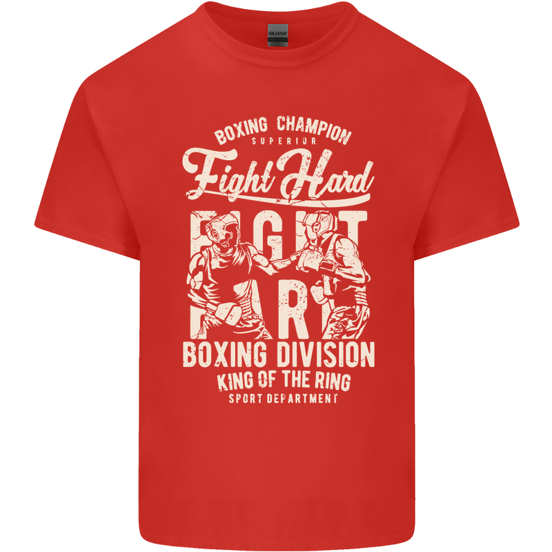 Fight Hard Boxing Boxer MMA Kids T-Shirt Childrens Red