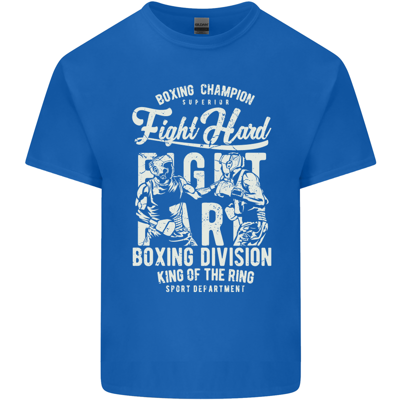 Fight Hard Boxing Boxer MMA Kids T-Shirt Childrens Royal Blue