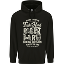 Fight Hard Boxing Boxer MMA Mens 80% Cotton Hoodie Black
