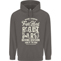 Fight Hard Boxing Boxer MMA Mens 80% Cotton Hoodie Charcoal