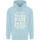 Fight Hard Boxing Boxer MMA Mens 80% Cotton Hoodie Light Blue