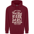Fight Hard Boxing Boxer MMA Mens 80% Cotton Hoodie Maroon