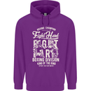 Fight Hard Boxing Boxer MMA Mens 80% Cotton Hoodie Purple