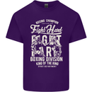 Fight Hard Boxing Boxer MMA Mens Cotton T-Shirt Tee Top Purple