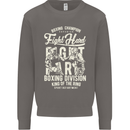 Fight Hard Boxing Boxer MMA Mens Sweatshirt Jumper Charcoal