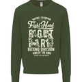Fight Hard Boxing Boxer MMA Mens Sweatshirt Jumper Forest Green