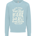 Fight Hard Boxing Boxer MMA Mens Sweatshirt Jumper Light Blue