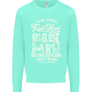 Fight Hard Boxing Boxer MMA Mens Sweatshirt Jumper Peppermint