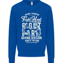 Fight Hard Boxing Boxer MMA Mens Sweatshirt Jumper Royal Blue