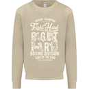 Fight Hard Boxing Boxer MMA Mens Sweatshirt Jumper Sand