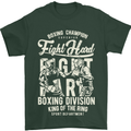 Fight Hard Boxing Boxer MMA Mens T-Shirt Cotton Gildan Forest Green