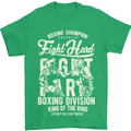 Fight Hard Boxing Boxer MMA Mens T-Shirt Cotton Gildan Irish Green