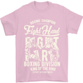 Fight Hard Boxing Boxer MMA Mens T-Shirt Cotton Gildan Light Pink
