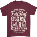 Fight Hard Boxing Boxer MMA Mens T-Shirt Cotton Gildan Maroon