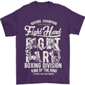 Fight Hard Boxing Boxer MMA Mens T-Shirt Cotton Gildan Purple