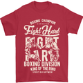 Fight Hard Boxing Boxer MMA Mens T-Shirt Cotton Gildan Red