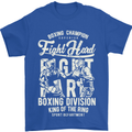 Fight Hard Boxing Boxer MMA Mens T-Shirt Cotton Gildan Royal Blue
