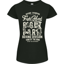 Fight Hard Boxing Boxer MMA Womens Petite Cut T-Shirt Black