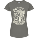 Fight Hard Boxing Boxer MMA Womens Petite Cut T-Shirt Charcoal