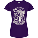 Fight Hard Boxing Boxer MMA Womens Petite Cut T-Shirt Purple