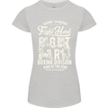 Fight Hard Boxing Boxer MMA Womens Petite Cut T-Shirt Sports Grey
