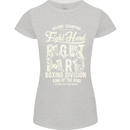 Fight Hard Boxing Boxer MMA Womens Petite Cut T-Shirt Sports Grey