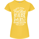 Fight Hard Boxing Boxer MMA Womens Petite Cut T-Shirt Yellow
