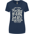 Fight Hard Boxing Boxer MMA Womens Wider Cut T-Shirt Navy Blue