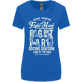 Fight Hard Boxing Boxer MMA Womens Wider Cut T-Shirt Royal Blue
