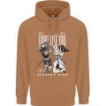 Fight Like You Died MMA Kenjutsu Kendo Iaido Mens 80% Cotton Hoodie Caramel Latte