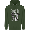 Fight Like You Died MMA Kenjutsu Kendo Iaido Mens 80% Cotton Hoodie Forest Green