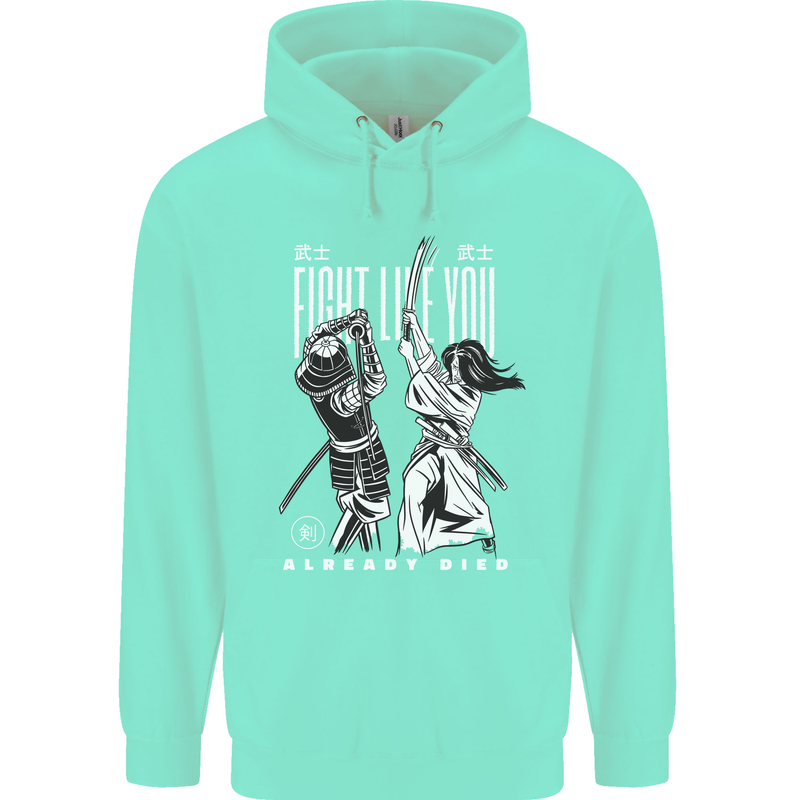 Fight Like You Died MMA Kenjutsu Kendo Iaido Mens 80% Cotton Hoodie Peppermint